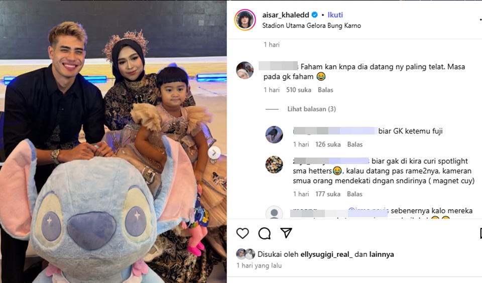 Aisar Khaled Telat Datang ke Ultah Ria Ricis Malah Dituding Hindari Fuji [Instagram]